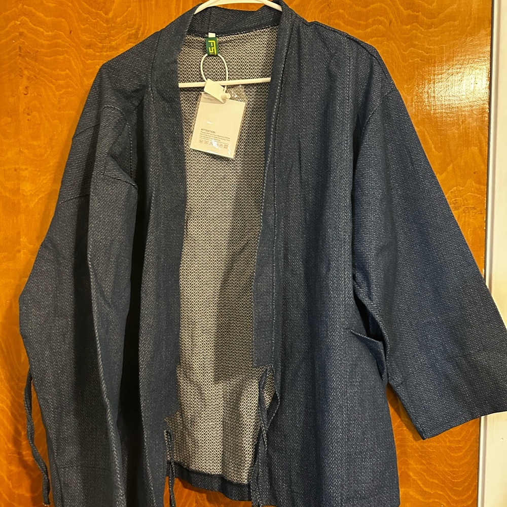 Blue Kimono Style Jacket